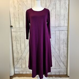 Zenana Outfitters Plum Long Sleeve Swing Dress